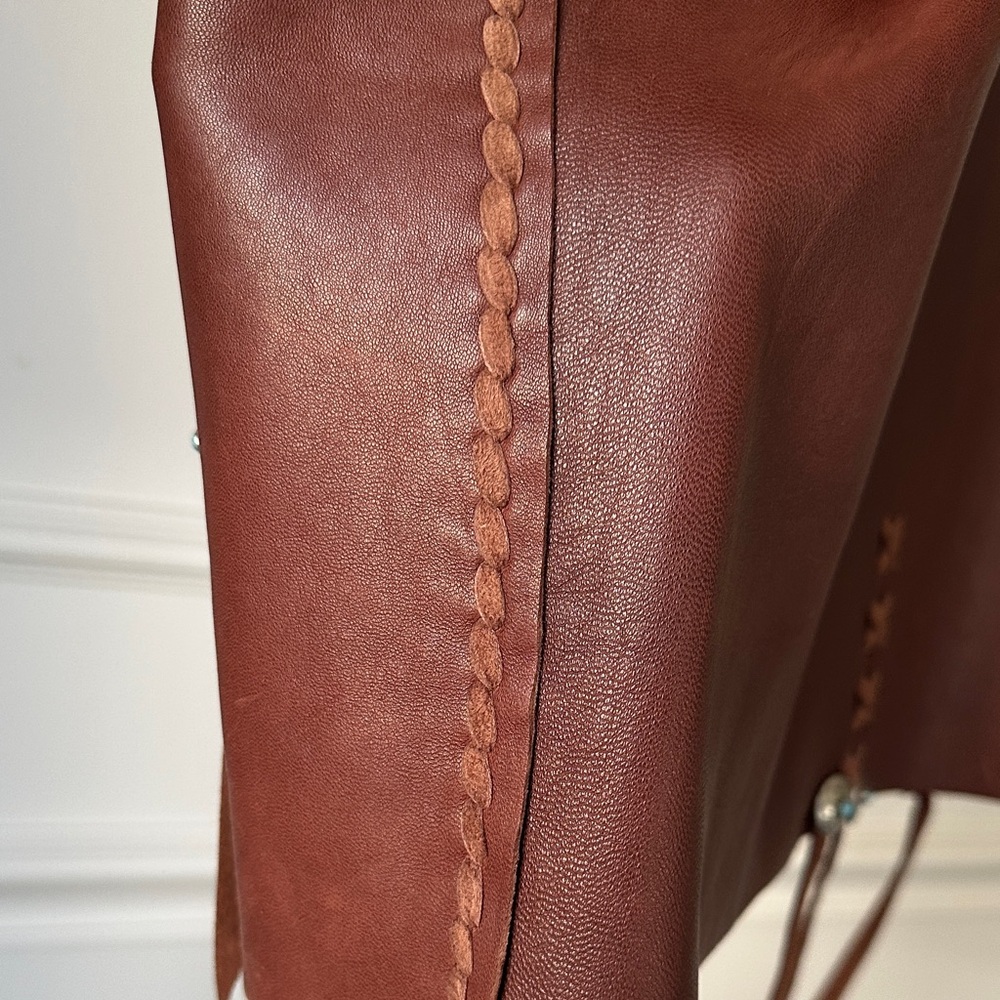 RARE Vintage Ralph Lauren Leather Vest with Concho Details - Size M - Picture 8 of 8